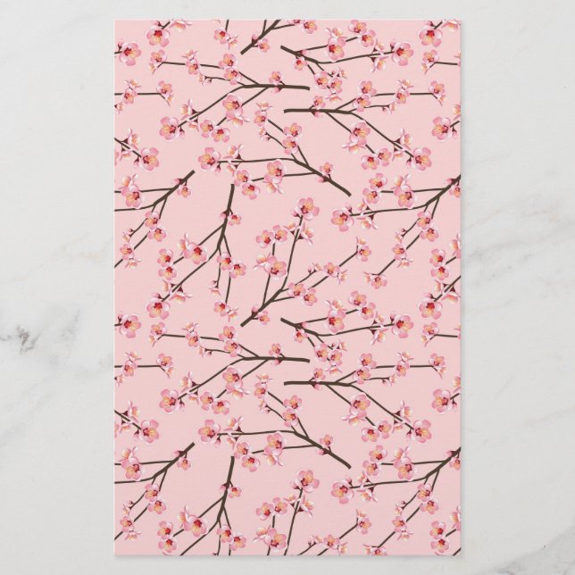 Pink Cherry Blossom Seife Wrap Papier Blatt (Vorderseite)