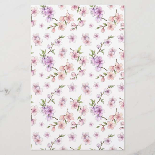 Pink Cherry Blossom Seife Wrap Papier Blatt (Vorderseite)