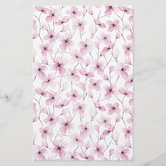 Pink Cherry Blossom Seife Wrap Papier Blatt (Vorderseite)