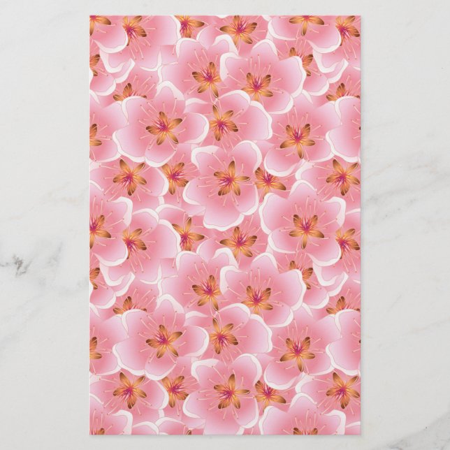 Pink Cherry Blossom Seife Wrap Papier Blatt (Vorderseite)