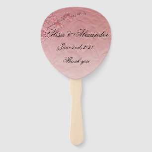 Pink Cherry Blossom Wedding Bridal Einladung Fächer
