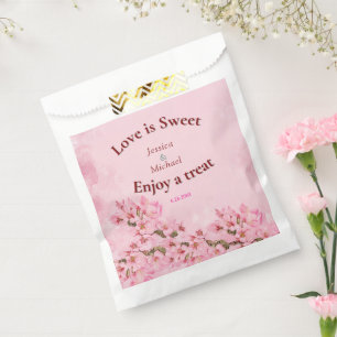 Pink Cherry Blossoms Hochzeit Geschenktütchen