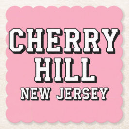 Pink Cherry Hill New Jersey Untersetzer Set