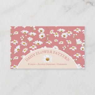 Pink Chic Daisy Blume Baby Sitter Visitenkarte
