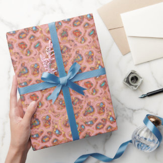 Pink Chic Imitats Foil Gold & Opal Geschenkpapier