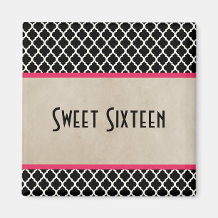 Pink Chic Quarto Sweet 16 Magnet