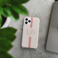 Pink | Chic Stripes Monogramm
