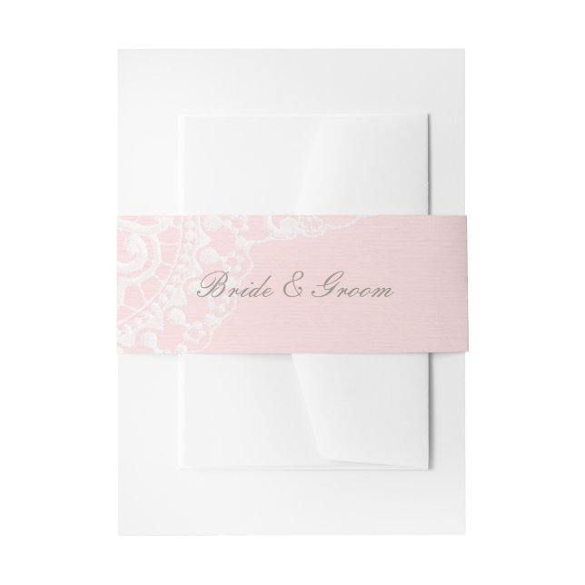 Pink Chic Vintag Elegante Hochzeit Einladungsbanderole (Vorderseite Beispiel)