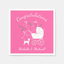 Pink Chihuahua Babydusche Serviette