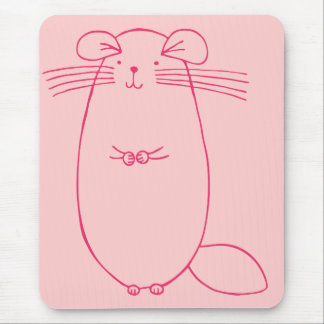 Pink Chinchilla Mousepad