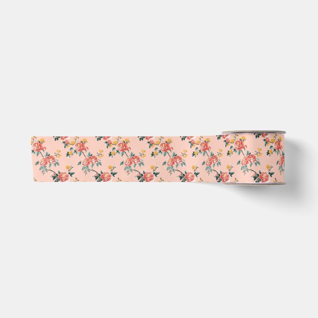 Pink Chinoiserie Blanche Satinband (Vorderseite)