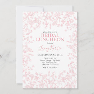 Pink Chinoiserie Bridal Mittagessen Einladung, Einladung