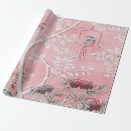 Pink Chinoiserie Chinesisch Dekoupage Geschenkpapier