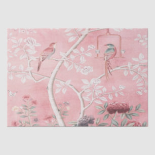 Pink Chinoiserie Chinesisch Dekoupage Seidenpapier
