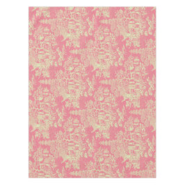 Pink Chinoiserie Cotton Dining Tableclout Tischdecke