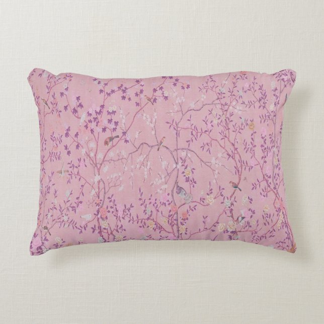 Pink Chinoiserie Dekokissen (Vorderseite)