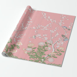 Pink Chinoiserie Dekoupage Geschenkpapier