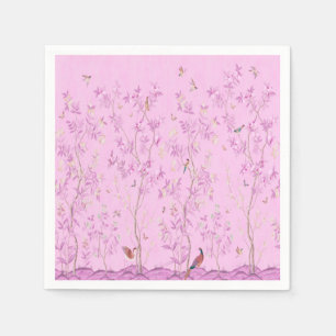 Pink Chinoiserie Dekoupage Serviette