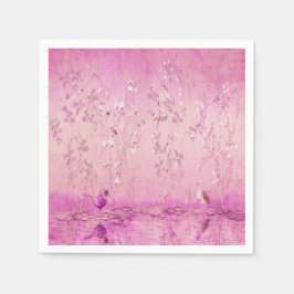 Pink Chinoiserie Dekoupage Serviette