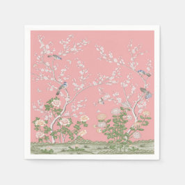 Pink Chinoiserie Dekoupage Serviette