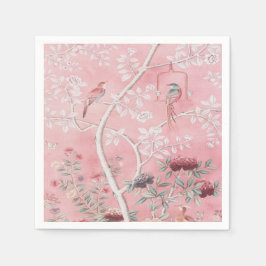 Pink Chinoiserie Dekoupage Serviette