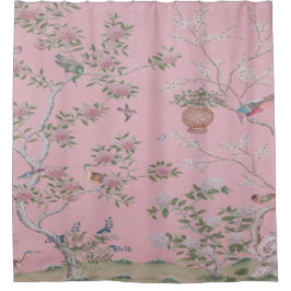 Pink Chinoiserie Duschvorhang
