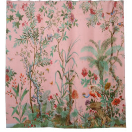 Pink Chinoiserie Duschvorhang