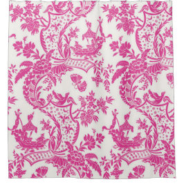 Pink Chinoiserie Duschvorhang