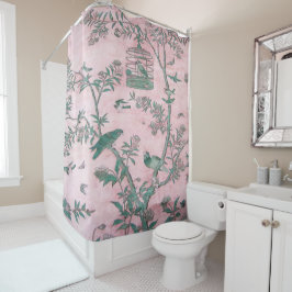 Pink Chinoiserie Duschvorhang
