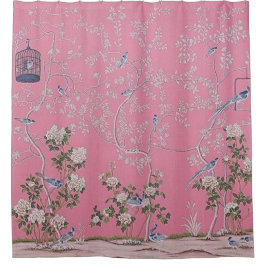 Pink Chinoiserie Duschvorhang