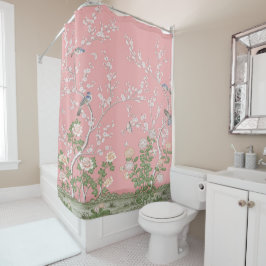 Pink Chinoiserie Duschvorhang
