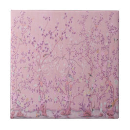 Pink Chinoiserie Fliese
