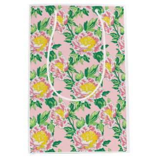 Pink Chinoiserie Floral Mittlere Geschenktüte