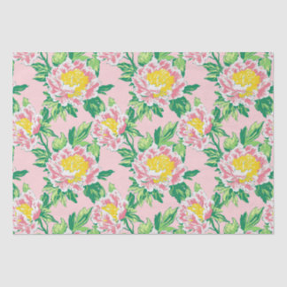 Pink Chinoiserie Floral Seidenpapier