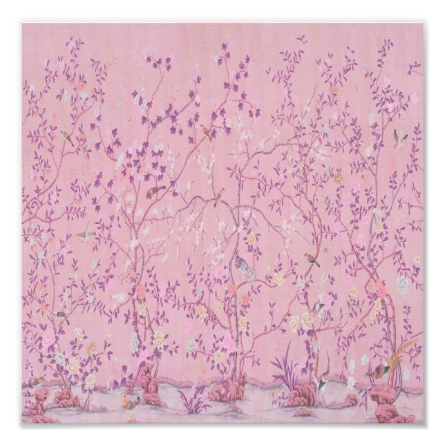 Pink Chinoiserie Fotodruck (Vorne)