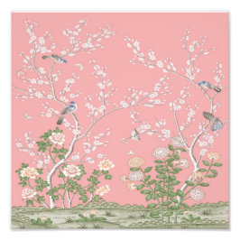 Pink Chinoiserie Fotodruck