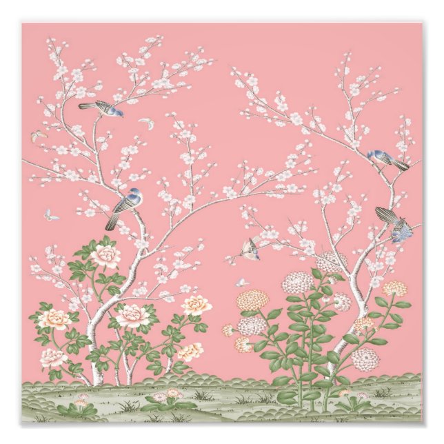 Pink Chinoiserie Fotodruck (Vorne)