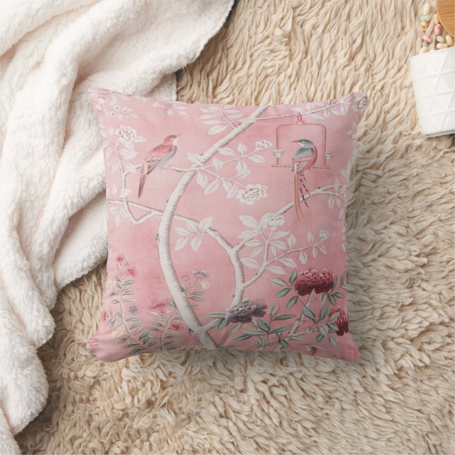 Pink Chinoiserie Kissen (Decke)