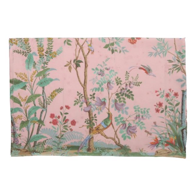 Pink Chinoiserie Kissenbezug (Vorderseite)