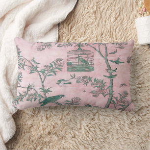 Pink Chinoiserie Lendenkissen