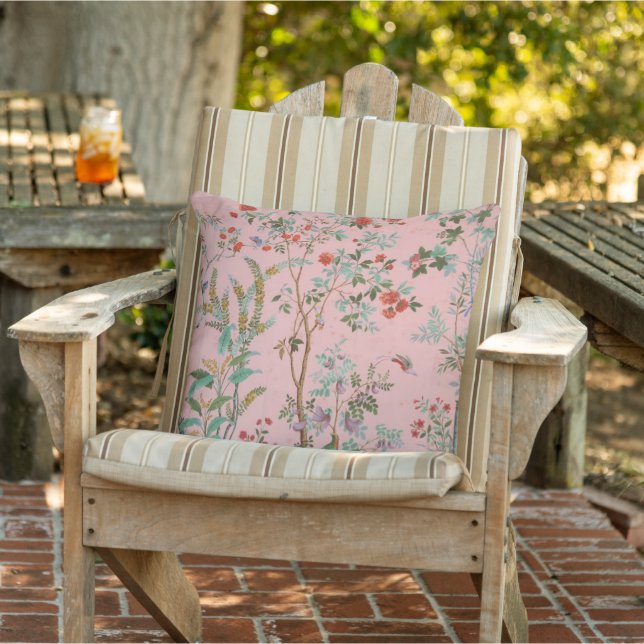 Pink Chinoiserie Patio Kissen (Stuhl )