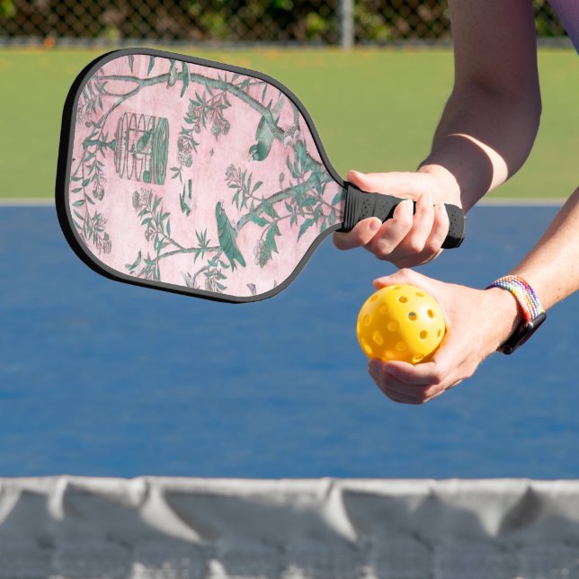 Pink Chinoiserie Pickleball Schläger (InSitu)
