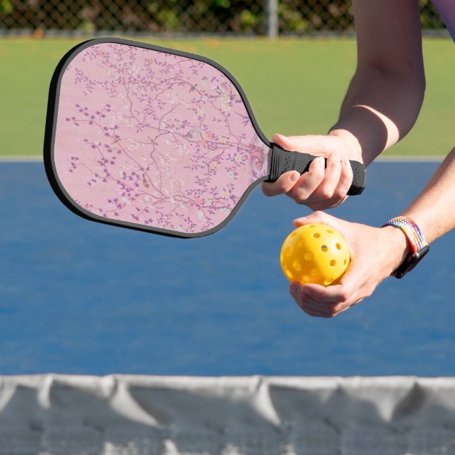 Pink Chinoiserie Pickleball Schläger (InSitu)