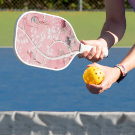 Pink Chinoiserie Pickleball Schläger