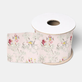 Pink Chinoiserie Ripsband