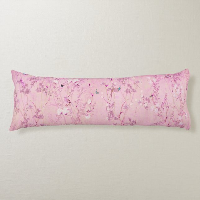 Pink Chinoiserie Seitenschläferkissen (Vorderseite)