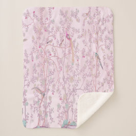 Pink Chinoiserie Sherpadecke