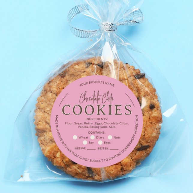 Pink Chocolate Chip Cookies Hütte Sticker (Von Creator hochgeladen)