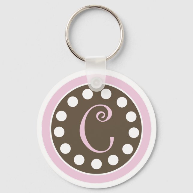 Pink Chocolate Keychain "C" Schlüsselanhänger (Vorderseite)