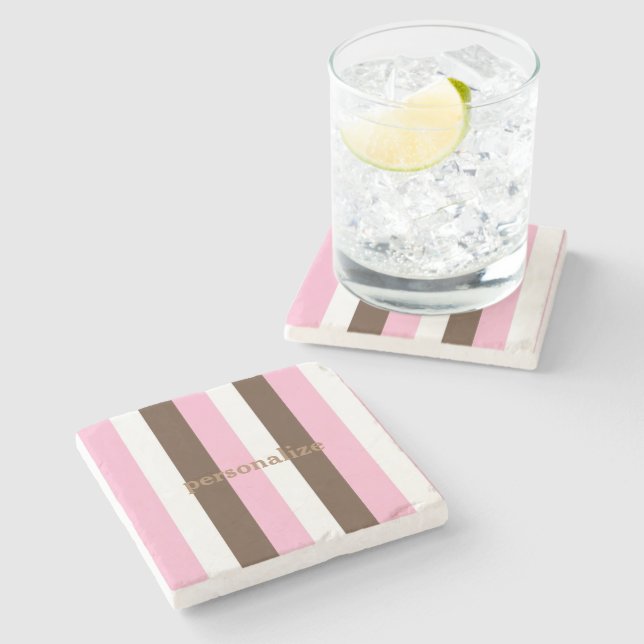 Pink Chocolate Vanilla Steinuntersetzer (Seitenansicht)